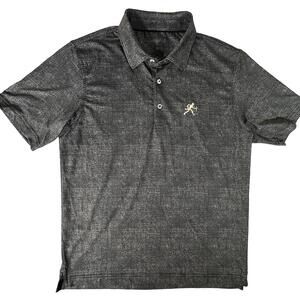 Johnnie-O Polo Wake Forest Demon Deacon Boys 14 Black Geometric UPF‎ 50 Stretch
